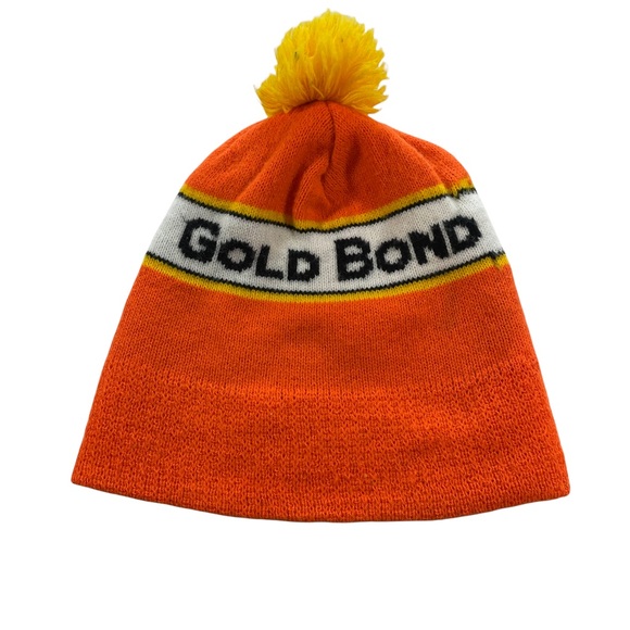Vintage Rare Gold Bond Made in USA Knit Winter Hat Snowboard Ski Hunter’s Orange - Picture 2 of 5